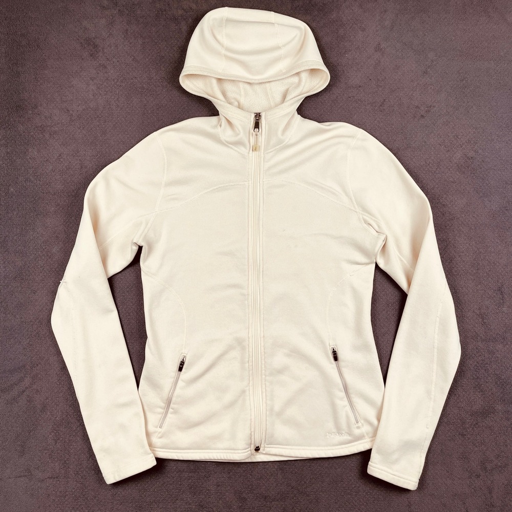 Patagonia Capilene 4 Expedition Weight Hoody Women Medium Natural Full Zip 43640